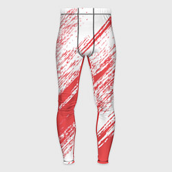 Тайтсы мужские The color is white and red, цвет: 3D-принт