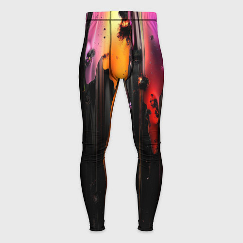 Мужские тайтсы Разноцветная рельефная краска текстура / 3D-принт – фото 1