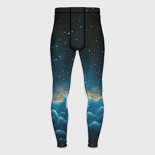 Мужские тайтсы Облака и черное небо текстура / 3D-принт – фото 1