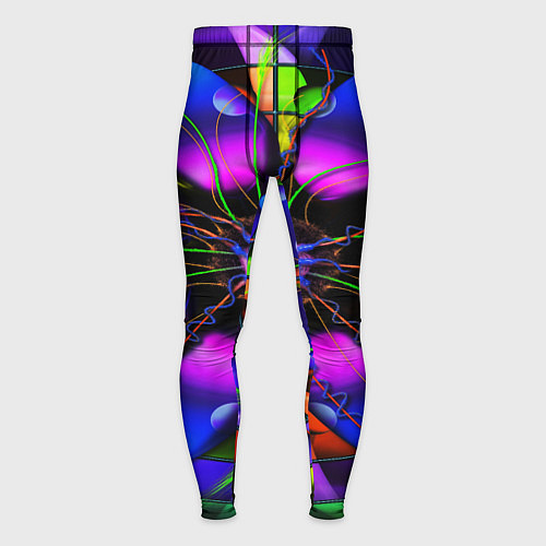 Мужские тайтсы Неоновая психоделика лепестки / 3D-принт – фото 1