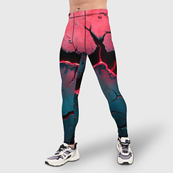 Тайтсы мужские Объемные разломы текстура, цвет: 3D-принт — фото 2