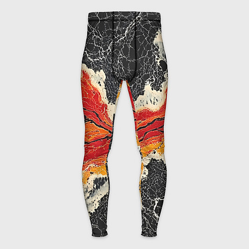 Мужские тайтсы Красно-черная потертая текстура / 3D-принт – фото 1