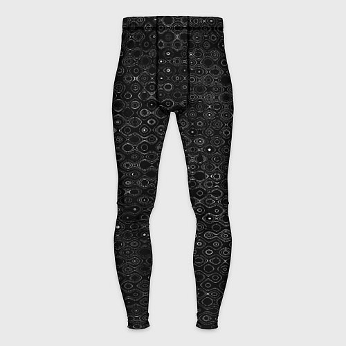 Мужские тайтсы Чёрный текстурный с узором / 3D-принт – фото 1