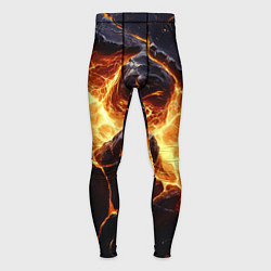 Тайтсы мужские Золотая лава текстура, цвет: 3D-принт