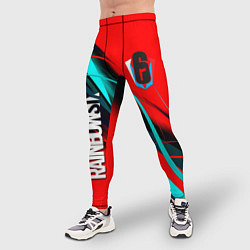 Тайтсы мужские Rainbow six геометрия полосы, цвет: 3D-принт — фото 2