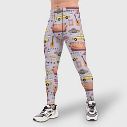 Тайтсы мужские Друзья - паттерн, цвет: 3D-принт — фото 2