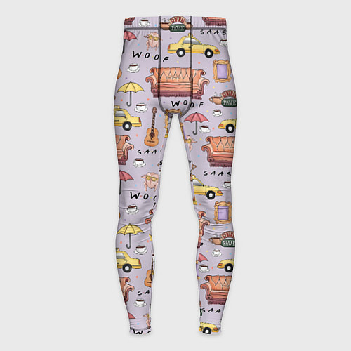 Мужские тайтсы Друзья - паттерн / 3D-принт – фото 1