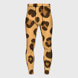 Тайтсы мужские Коричневые пятна леопарда, цвет: 3D-принт