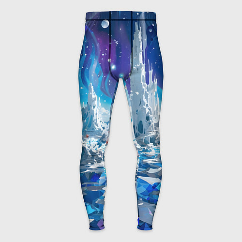 Мужские тайтсы Космический фантастический пейзаж / 3D-принт – фото 1