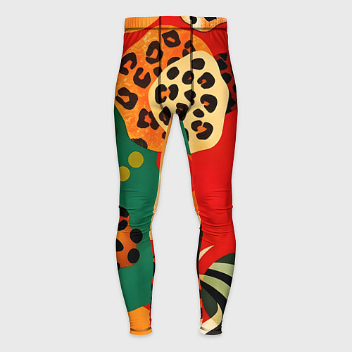 Мужские тайтсы Анималистичный африканский паттерн / 3D-принт – фото 1
