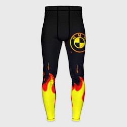 Тайтсы мужские BMW огненный, цвет: 3D-принт