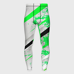 Тайтсы мужские Color white light green, цвет: 3D-принт