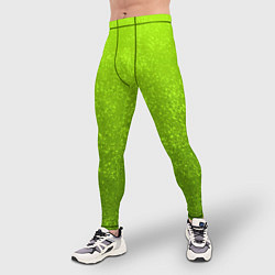 Тайтсы мужские Жёлто-зелёный кислотный текстурный градиент, цвет: 3D-принт — фото 2