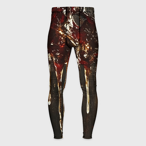 Мужские тайтсы Стекающий мед - текстура / 3D-принт – фото 1