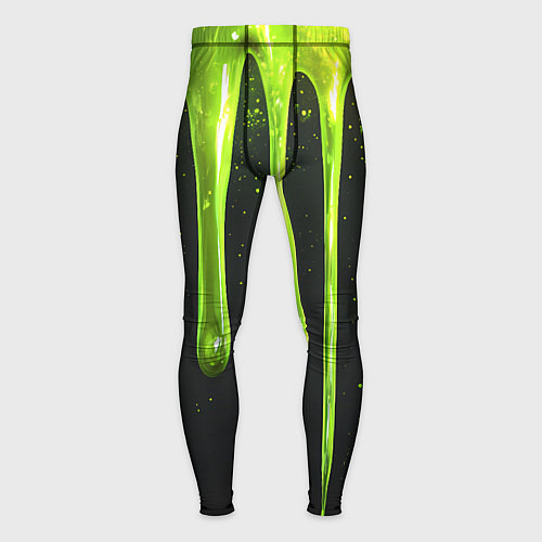 Мужские тайтсы Слизь зеленая текстура / 3D-принт – фото 1