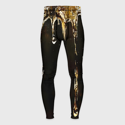 Мужские тайтсы Мед на коричневой текстуре / 3D-принт – фото 1