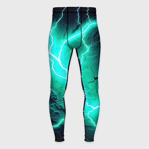 Мужские тайтсы Color light blue black / 3D-принт – фото 1