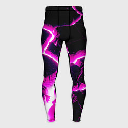 Тайтсы мужские Color pink black, цвет: 3D-принт