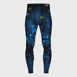 Тайтсы мужские Боке блестяшки на черном, цвет: 3D-принт