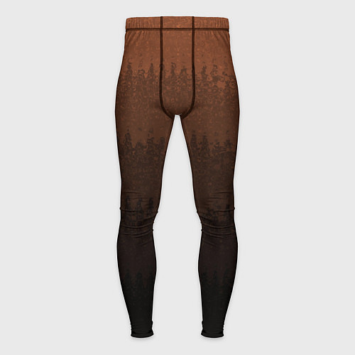 Мужские тайтсы Чёрно-коричневый полосы от светлого к тёмному / 3D-принт – фото 1