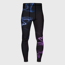 Тайтсы мужские Color black blue pink, цвет: 3D-принт