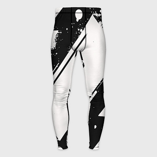 Мужские тайтсы Color black white / 3D-принт – фото 1