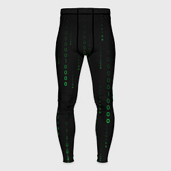 Тайтсы мужские Color black green, цвет: 3D-принт