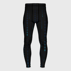 Тайтсы мужские Color black blue, цвет: 3D-принт