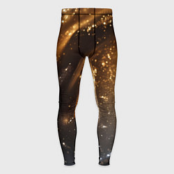 Тайтсы мужские Блестящая текстура кофейного цвета, цвет: 3D-принт