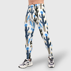 Тайтсы мужские Кактусы и попугаи, цвет: 3D-принт — фото 2