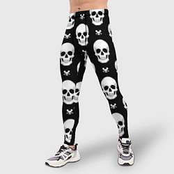 Тайтсы мужские Черепной фон, цвет: 3D-принт — фото 2