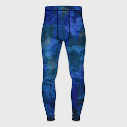 Тайтсы мужские Абстракция - blue uniform camouflage, цвет: 3D-принт
