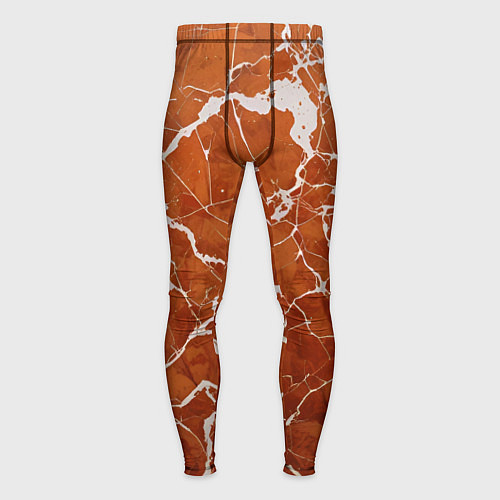 Мужские тайтсы Темно-оранжевый мрамор / 3D-принт – фото 1