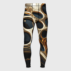 Мужские тайтсы Черно-золотая абстракция