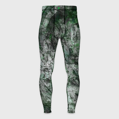 Мужские тайтсы Абстракция - grey emerald rock / 3D-принт – фото 1