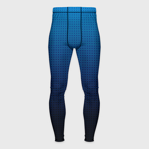 Мужские тайтсы Из голубого в чёрный градиент с точками / 3D-принт – фото 1