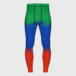 Тайтсы мужские Дагестанские цвета, цвет: 3D-принт