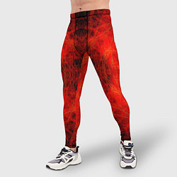 Тайтсы мужские Красно-черная кожа дракона, цвет: 3D-принт — фото 2