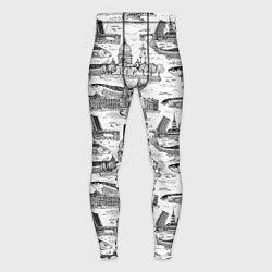 Тайтсы мужские Питер и корюшка, цвет: 3D-принт