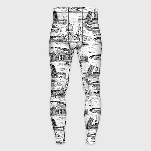 Мужские тайтсы Питер и корюшка / 3D-принт – фото 1