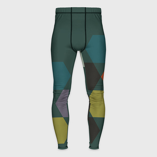 Мужские тайтсы Кластер зеленая ночь / 3D-принт – фото 1