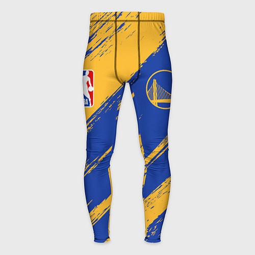 Мужские тайтсы Голден Стэйт Уорриорз - желто синие / 3D-принт – фото 1
