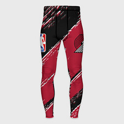 Тайтсы мужские Трэйл Блэйзерс - цвета команды, цвет: 3D-принт