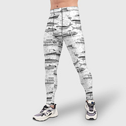 Тайтсы мужские Корюшка и водный транспорт, цвет: 3D-принт — фото 2