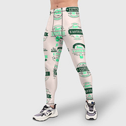 Тайтсы мужские Easter turquoise, цвет: 3D-принт — фото 2