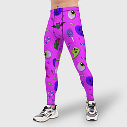 Тайтсы мужские Halloween pink, цвет: 3D-принт — фото 2