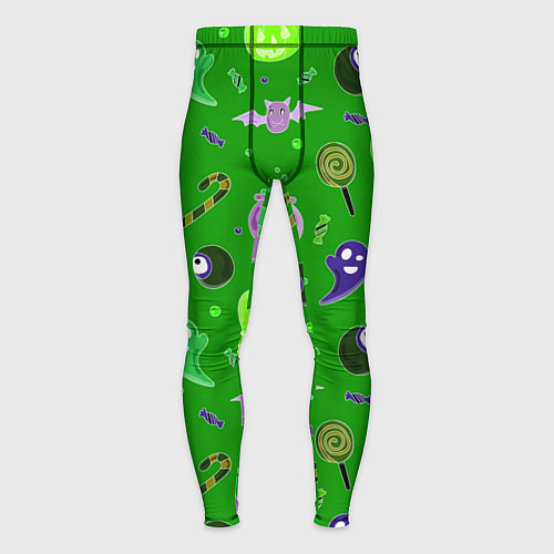 Мужские тайтсы Halloween green / 3D-принт – фото 1