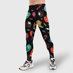 Тайтсы мужские Halloween red pumpkin, цвет: 3D-принт — фото 2