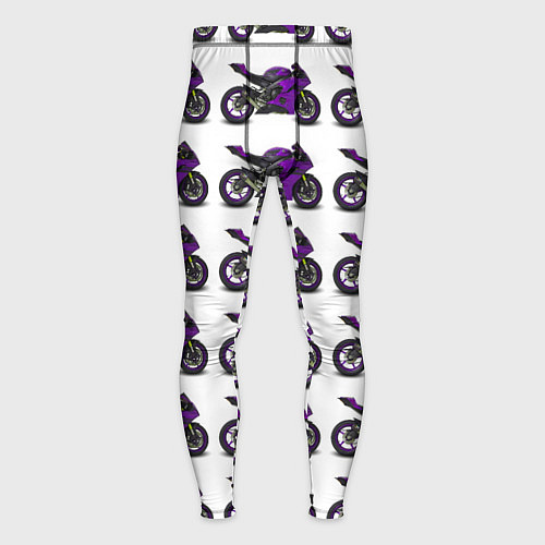 Мужские тайтсы Motorcycle purple / 3D-принт – фото 1