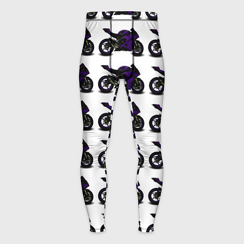 Мужские тайтсы The motorcycle is dark purple / 3D-принт – фото 1